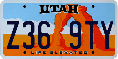 UT license plate Z369TY