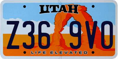 UT license plate Z369VO