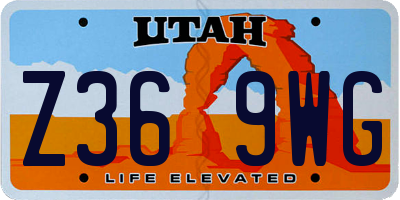 UT license plate Z369WG