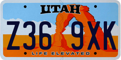UT license plate Z369XK