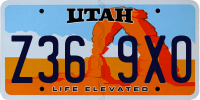 UT license plate Z369XO