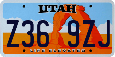 UT license plate Z369ZJ
