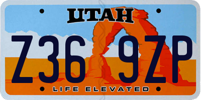 UT license plate Z369ZP