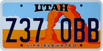 UT license plate Z370BB