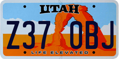 UT license plate Z370BJ