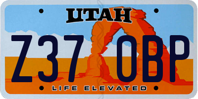 UT license plate Z370BP