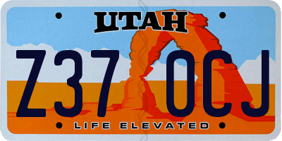 UT license plate Z370CJ