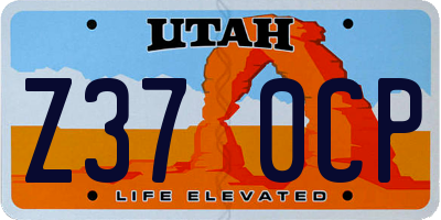 UT license plate Z370CP