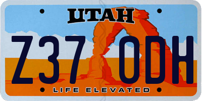 UT license plate Z370DH