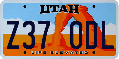 UT license plate Z370DL