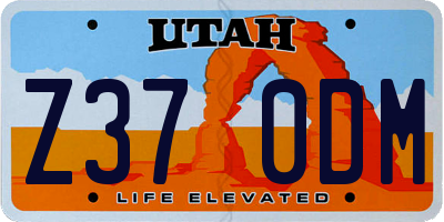 UT license plate Z370DM