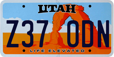 UT license plate Z370DN