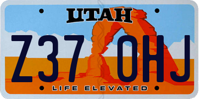 UT license plate Z370HJ