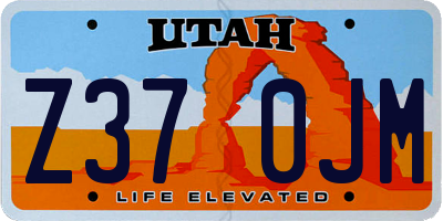 UT license plate Z370JM