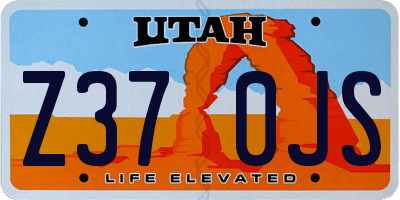 UT license plate Z370JS