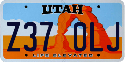 UT license plate Z370LJ