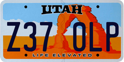 UT license plate Z370LP
