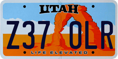 UT license plate Z370LR