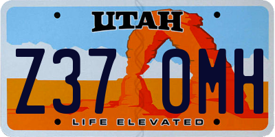 UT license plate Z370MH