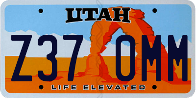 UT license plate Z370MM
