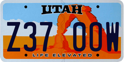 UT license plate Z370OW