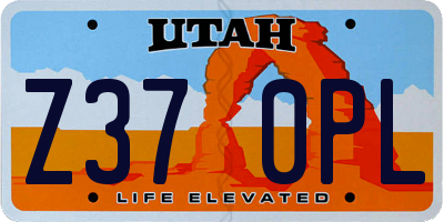 UT license plate Z370PL