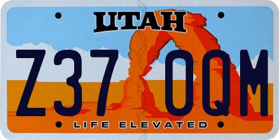 UT license plate Z370QM