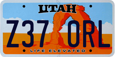UT license plate Z370RL