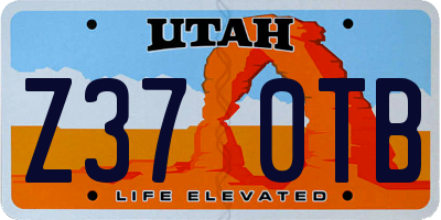 UT license plate Z370TB
