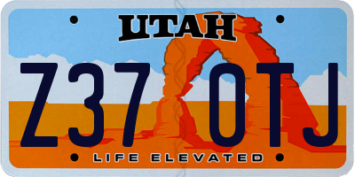 UT license plate Z370TJ