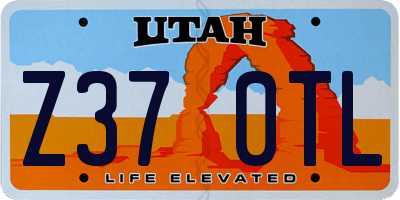 UT license plate Z370TL