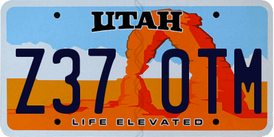 UT license plate Z370TM