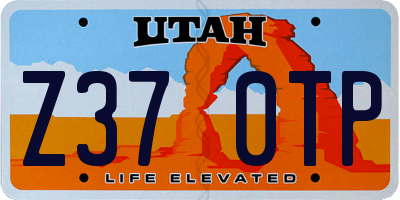 UT license plate Z370TP