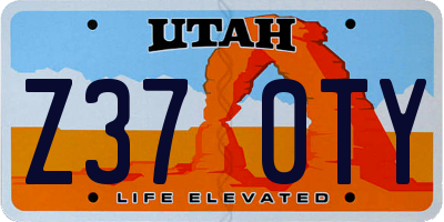 UT license plate Z370TY