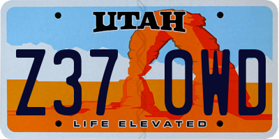 UT license plate Z370WD