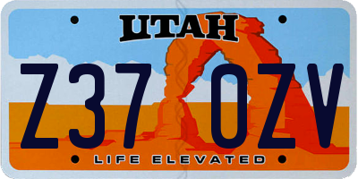 UT license plate Z370ZV