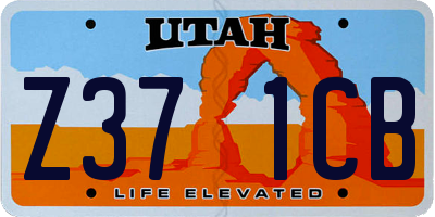 UT license plate Z371CB