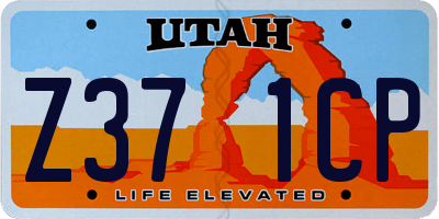 UT license plate Z371CP