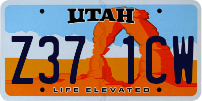 UT license plate Z371CW