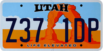 UT license plate Z371DP