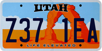 UT license plate Z371EA