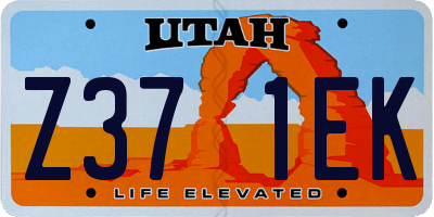 UT license plate Z371EK
