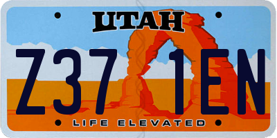 UT license plate Z371EN