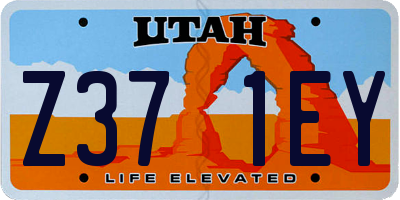 UT license plate Z371EY