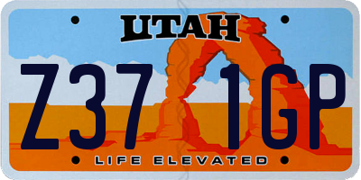 UT license plate Z371GP