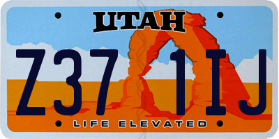 UT license plate Z371IJ
