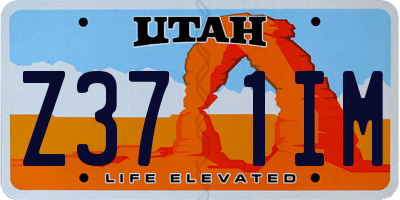 UT license plate Z371IM
