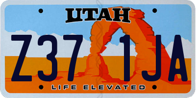 UT license plate Z371JA
