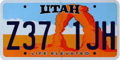 UT license plate Z371JH