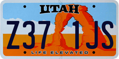 UT license plate Z371JS
